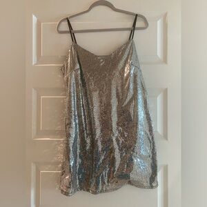 Wild Fable by Target Women’s Silver Sequin Dress - Size Small